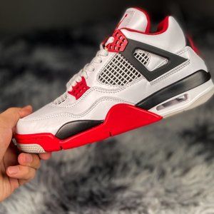 Size 11 Jordan 4 Retro white cement basketball shoes